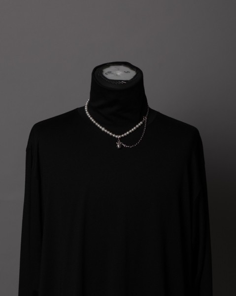 Layer pearl necklace-short/6.5mm