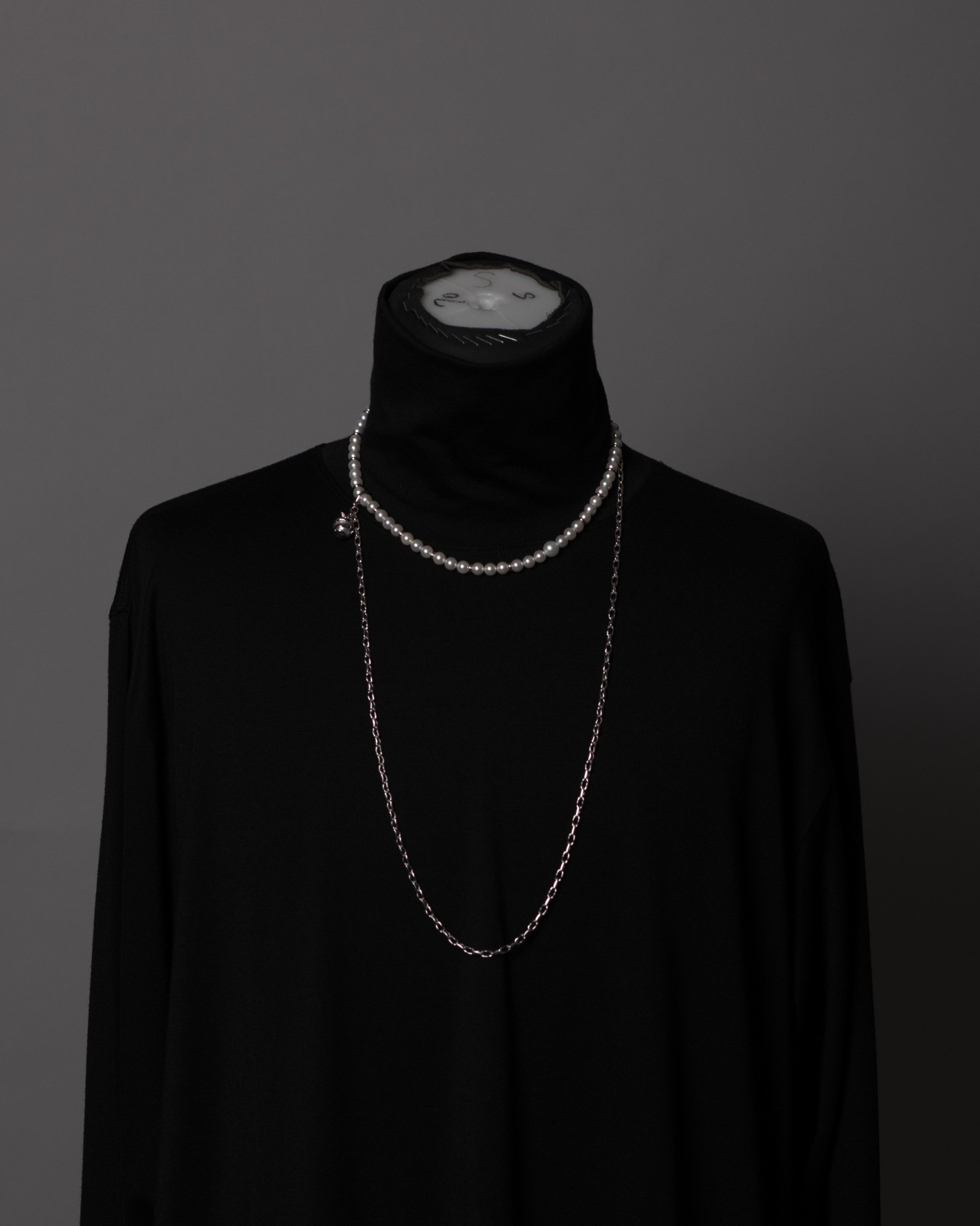 Layer pearl necklace-long/7.5mm