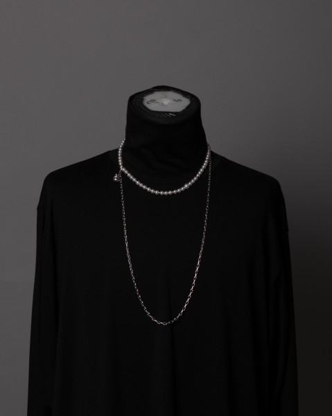 Layer pearl necklace-long/7.5mm