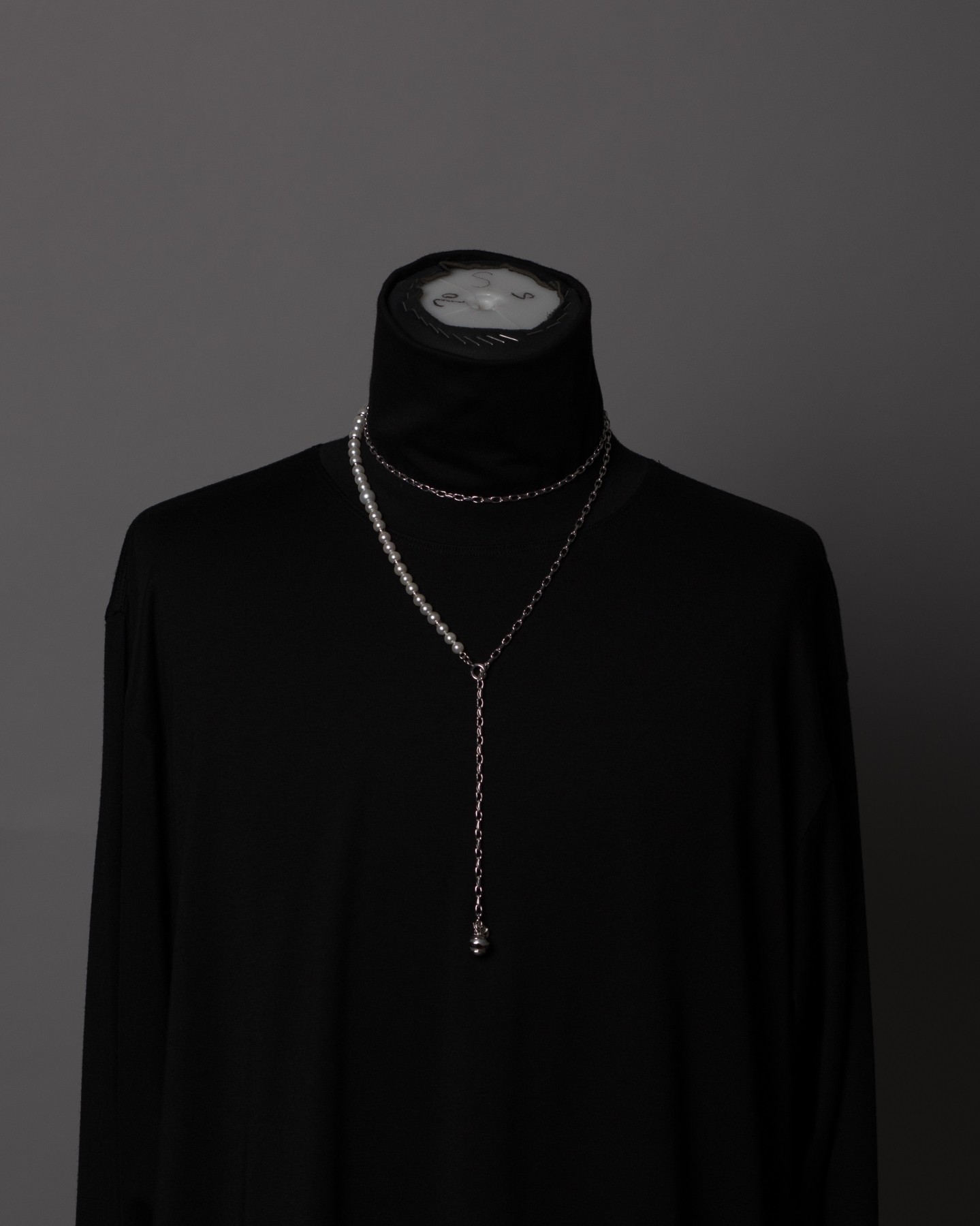 Layer pearl necklace-long/7.5mm