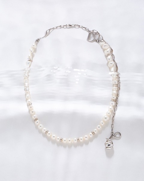 Layer pearl necklace-short/7.5mm