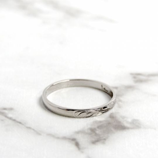 ハワイアンジュエリーHalf engrave ring/1.8mm「Maxi×SMOKY BLUE」|ハワイアンジュエリーブランドMaxi(マキシ)公式通販オンラインショップ
