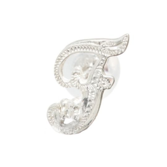 ハワイアンジュエリー/Silver925/ダイヤモンド イニシャル ピアス「F」|ハワイアンジュエリーブランドMaxi(マキシ)公式通販オンラインショップ