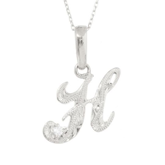 ハワイアンジュエリー/Silver925/ダイヤモンド イニシャル ペンダント「H」|ハワイアンジュエリーブランドMaxi(マキシ)公式通販オンラインショップ