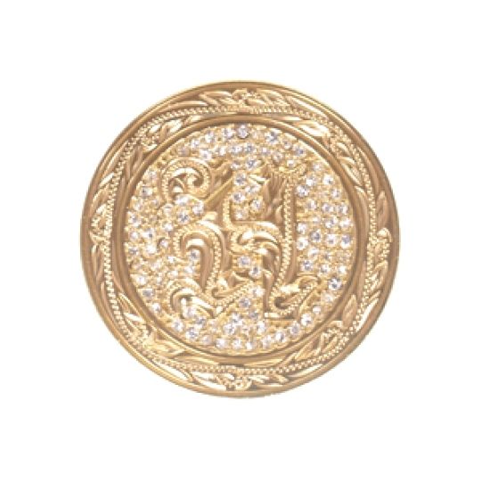 ハワイアンジュエリー/Brass/ストーン付きイニシャルゴルフマーカーM/L0001/GD【H】|ハワイアンジュエリーブランドMaxi(マキシ)公式通販オンラインショップ
