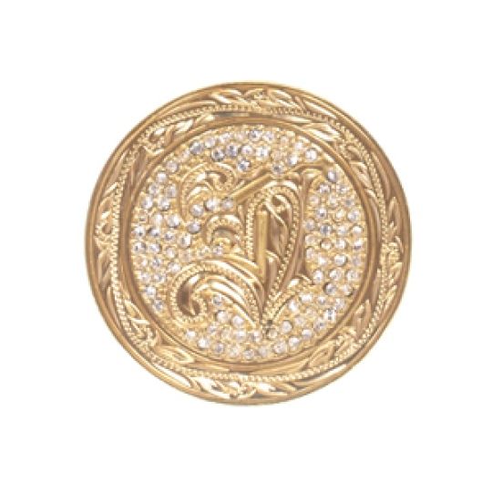 ハワイアンジュエリー/Brass/ストーン付きイニシャルゴルフマーカーM/L0001/GD【I】|ハワイアンジュエリーブランドMaxi(マキシ)公式通販オンラインショップ