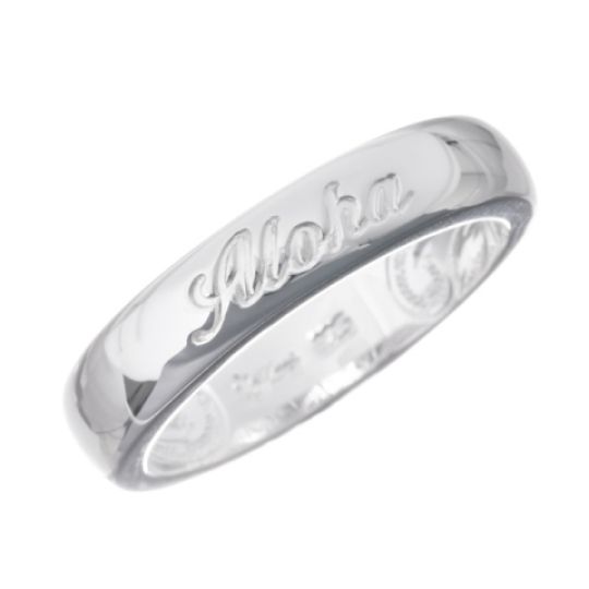 ハワイアンジュエリー/Silver925/ALOHAインサイドエングレイヴ/4mm(リング)|ハワイアンジュエリーブランドMaxi(マキシ)公式通販オンラインショップ
