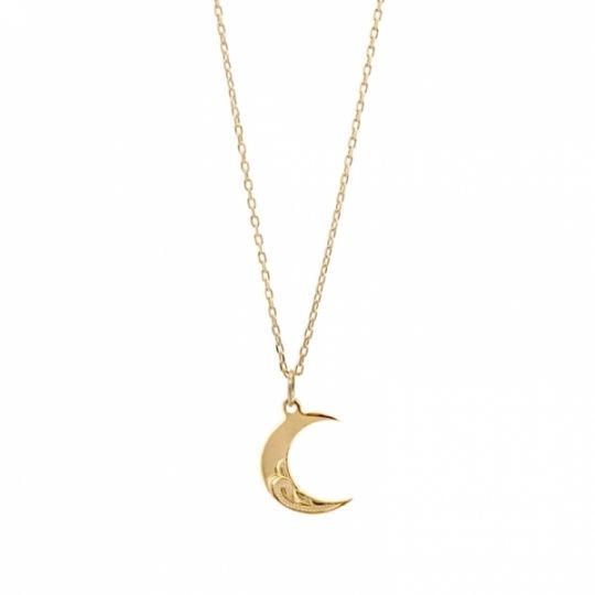 ハワイアンジュエリー/K10YG/Half engrave hoaka Necklace|ハワイアンジュエリーブランドMaxi(マキシ)公式通販オンラインショップ