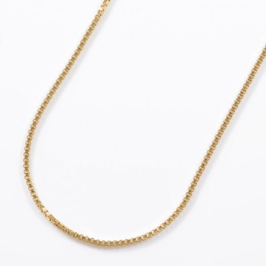 K14GF/Brass/40cm/ボックスチェーン/0.85mm幅/ネックレス|ハワイアンジュエリーブランドMaxi(マキシ)公式通販オンラインショップ