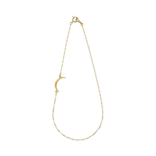 ハワイアンジュエリー/K10YG/クレセント ムーン アンクレット/23cm|ハワイアンジュエリーブランドMaxi(マキシ)公式通販オンラインショップ