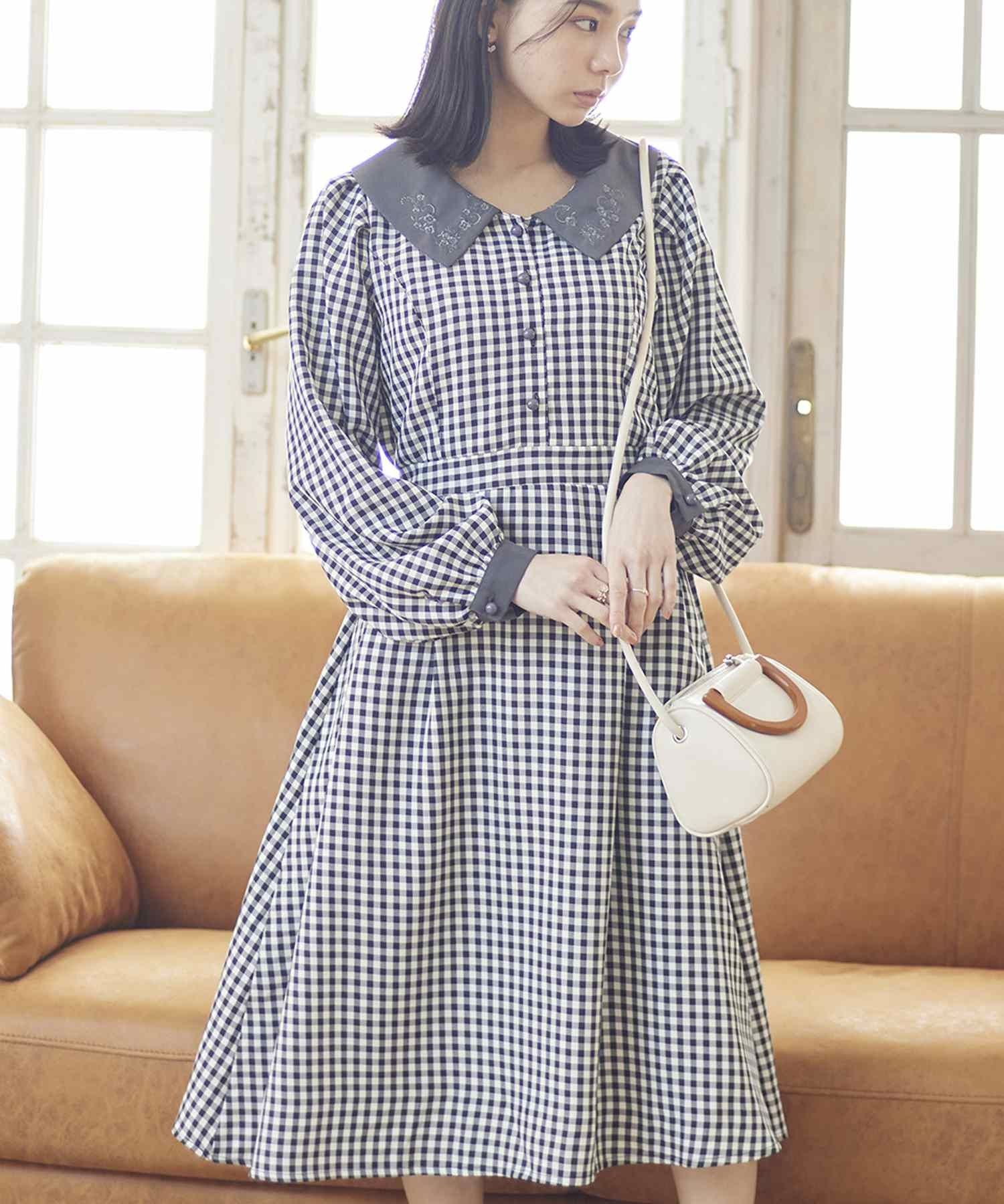 Paravion Online Shop チェックレトロワンピース