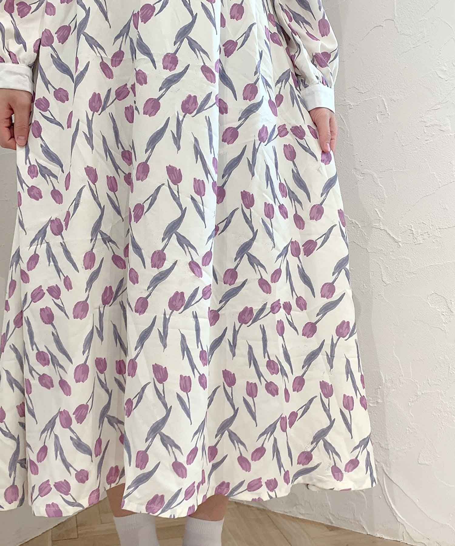 Paravion Online Shop フラワークレリックワンピース Paravion Online Shop フラワークレリックワンピース