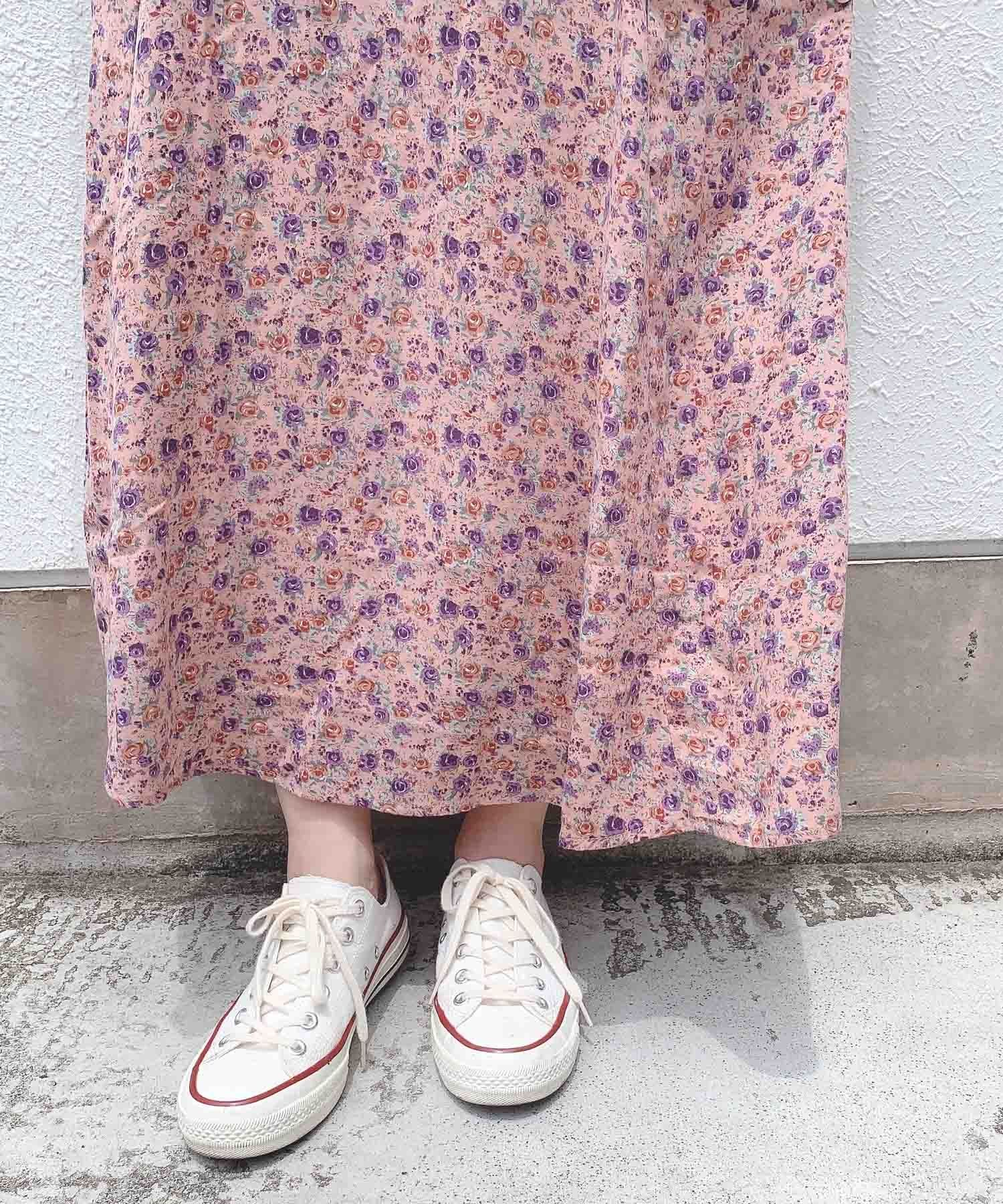 Paravion Online Shop フラワー衿レースワンピース