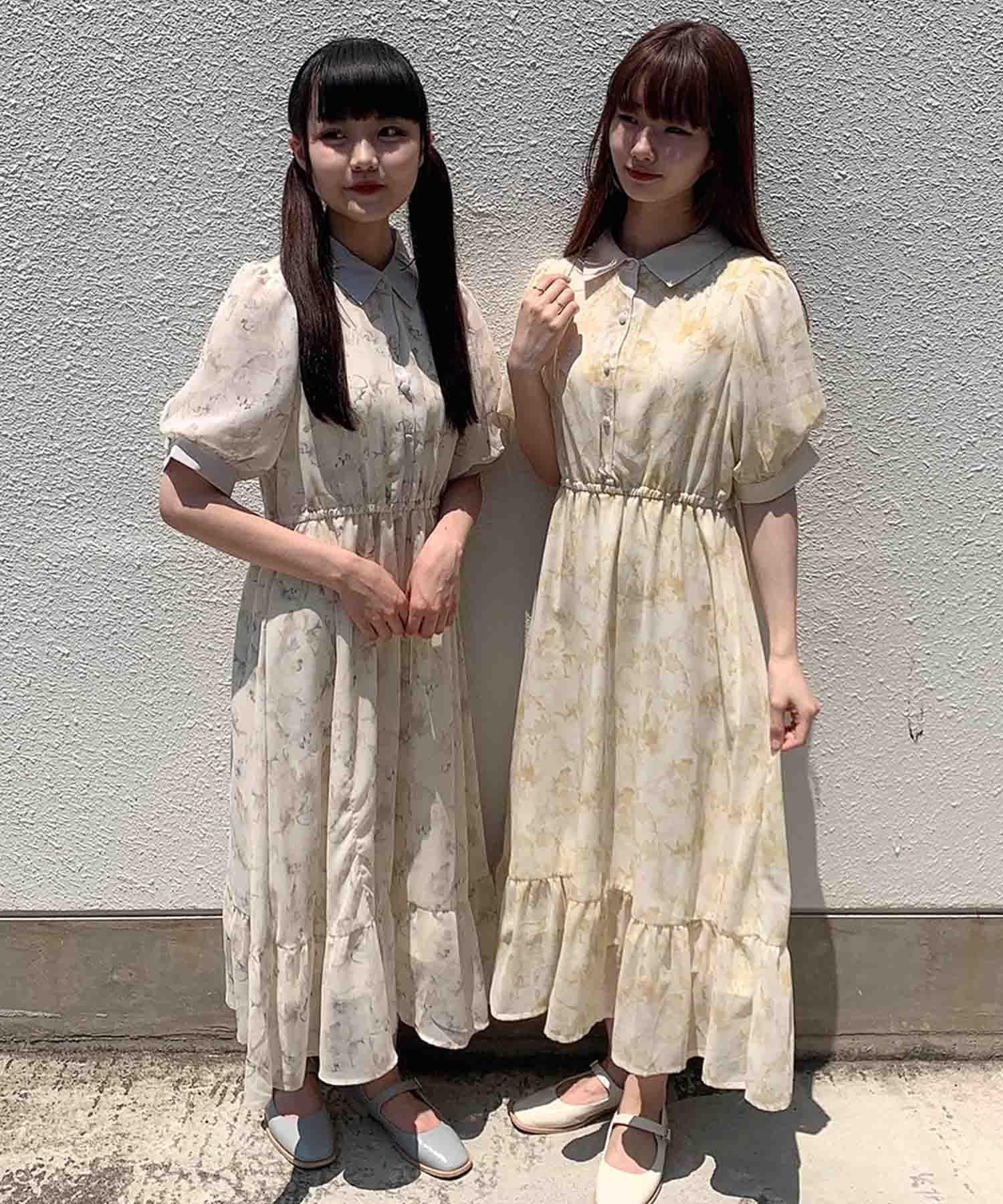 Paravion Online Shop ふんわりフラワーワンピース Paravion Online Shop ふんわりフラワーワンピース