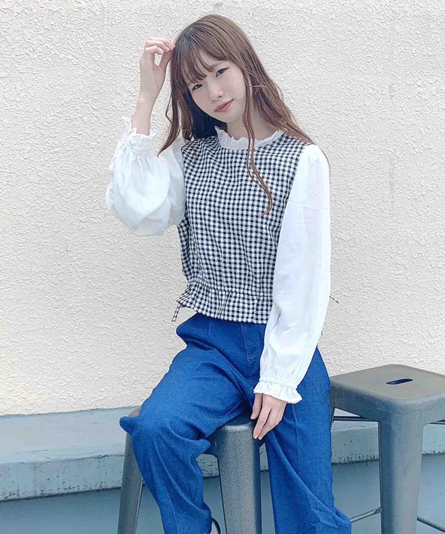 Paravion Online Shop 袖切り替えトップス Paravion Online Shop 袖切り替えトップス