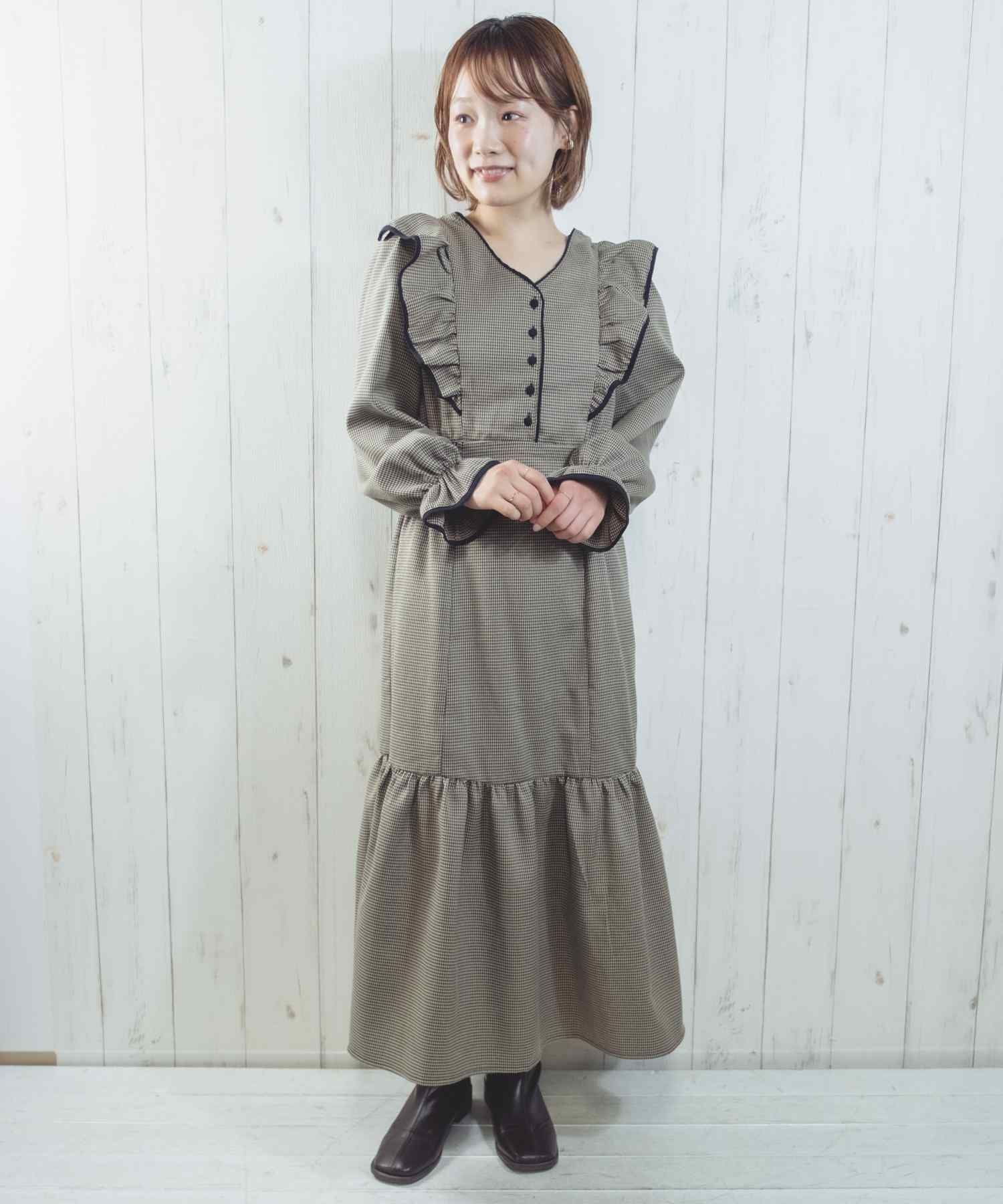 Paravion Online Shop 肩フリルワンピース Paravion Online Shop 肩フリルワンピース