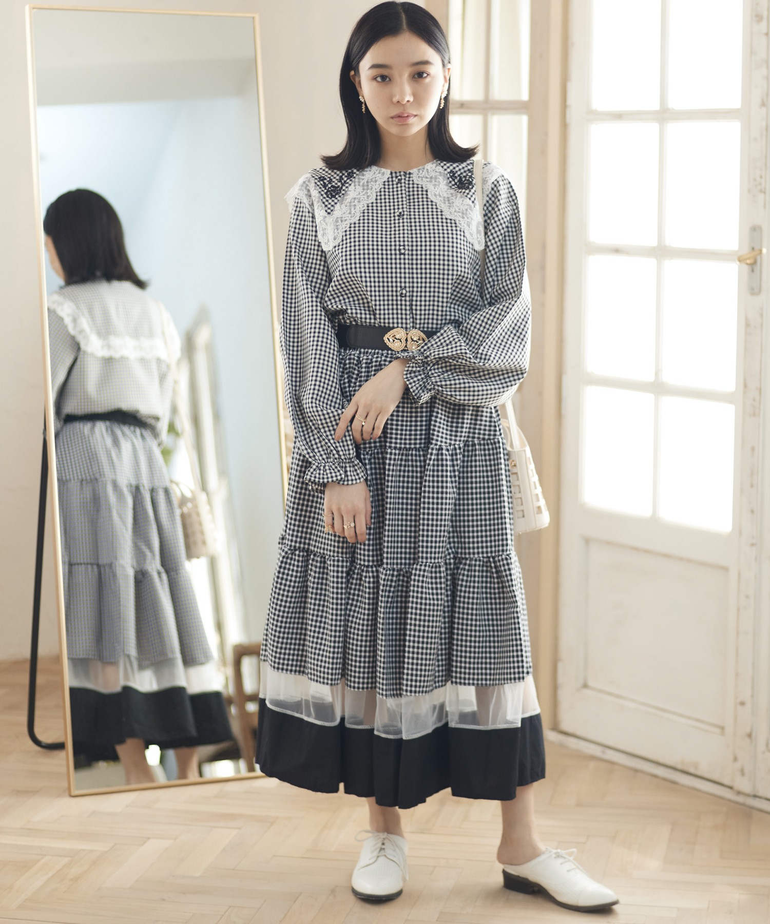 Paravion Online Shop ギンガムチェックスカート Paravion Online Shop ギンガムチェックスカート