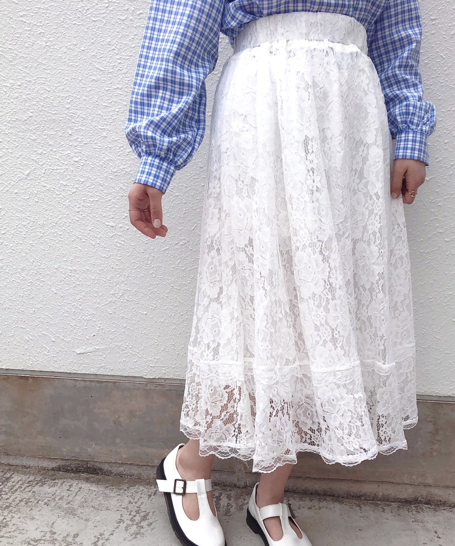 Paravion Online Shop 花柄レーススカート