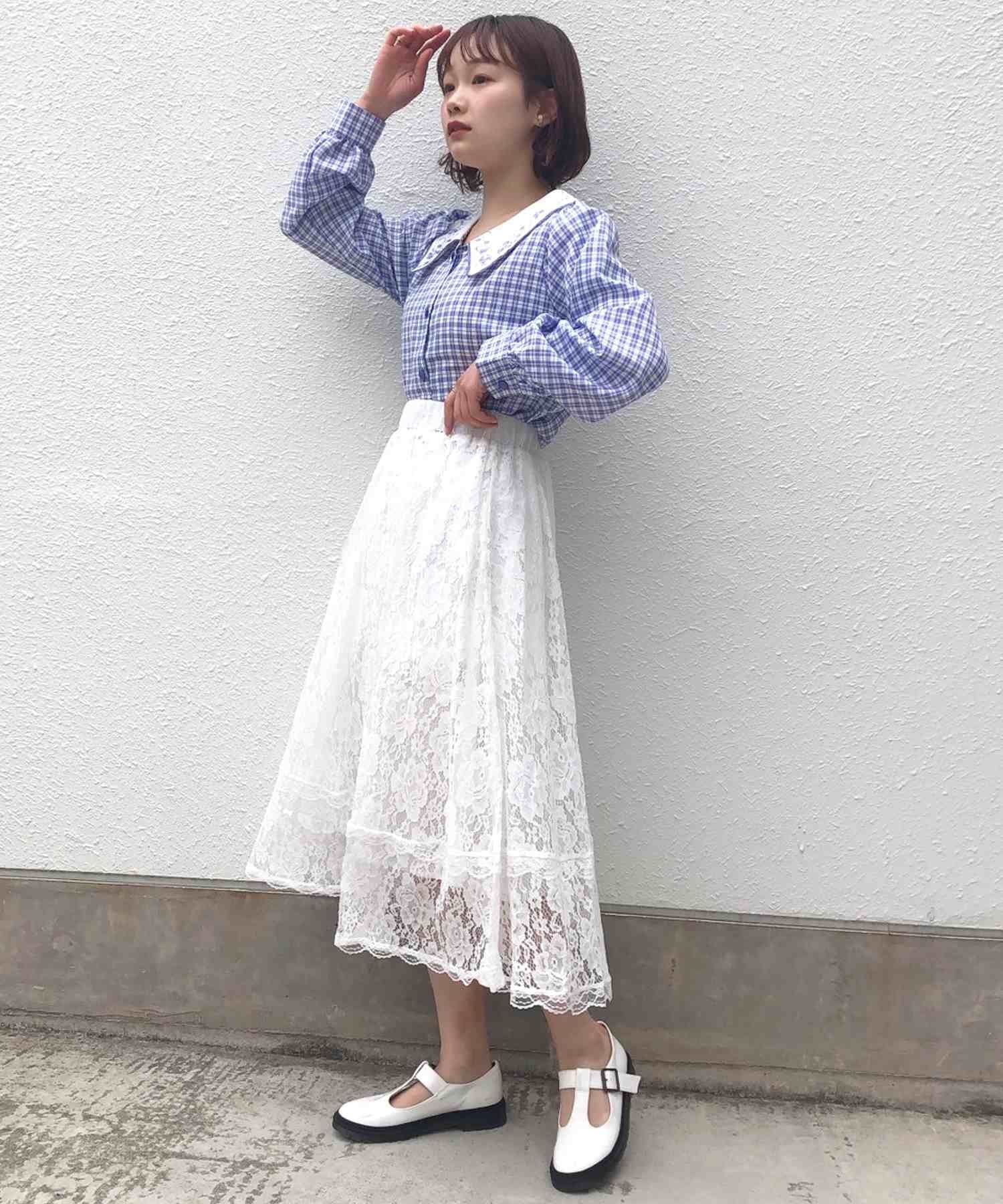 Paravion Online Shop 花柄レーススカート