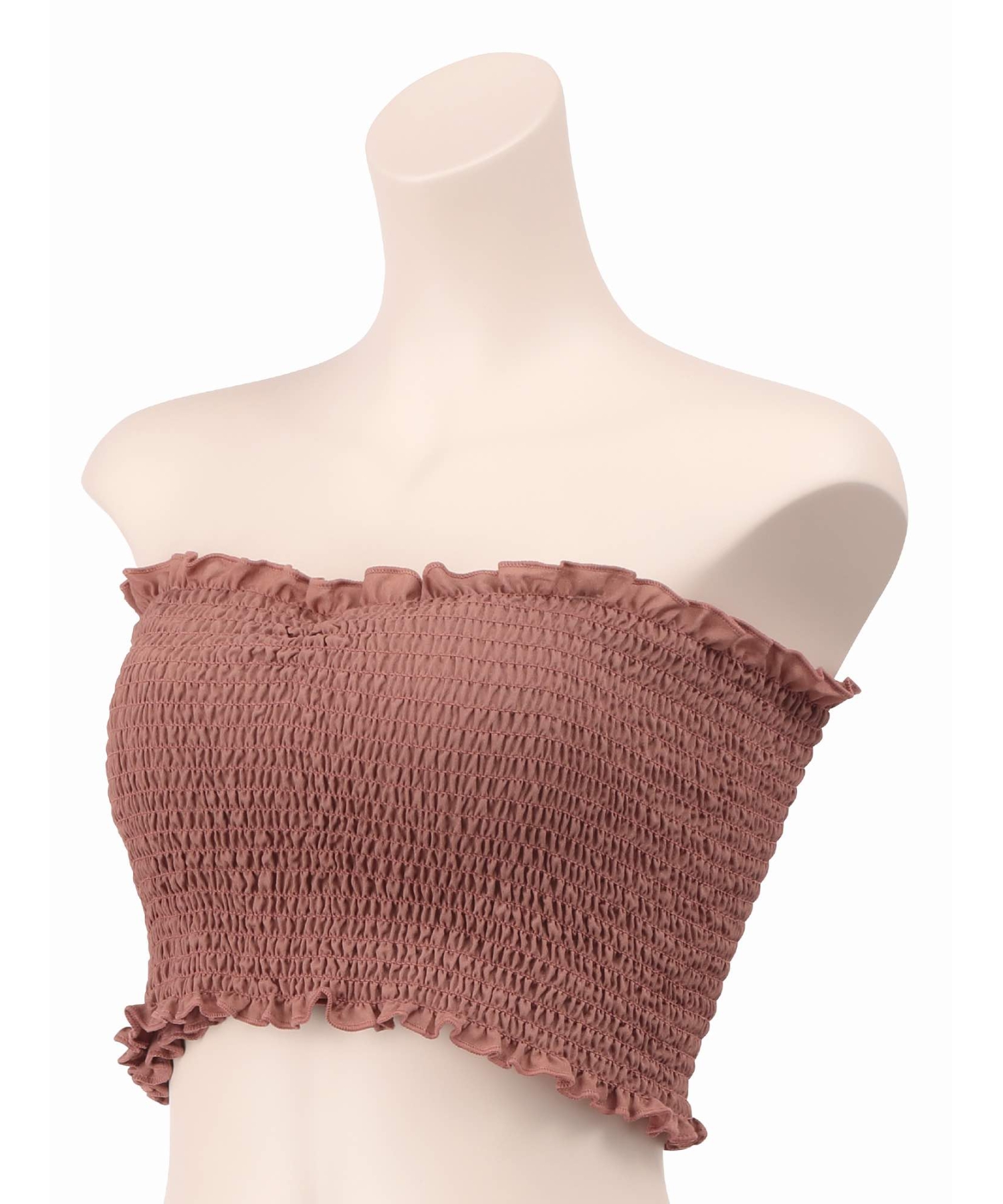 シャーリングレースアップキャミソール