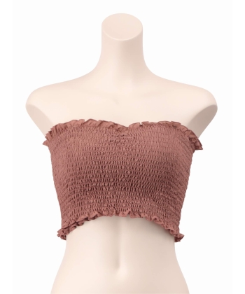 シャーリングレースアップキャミソール