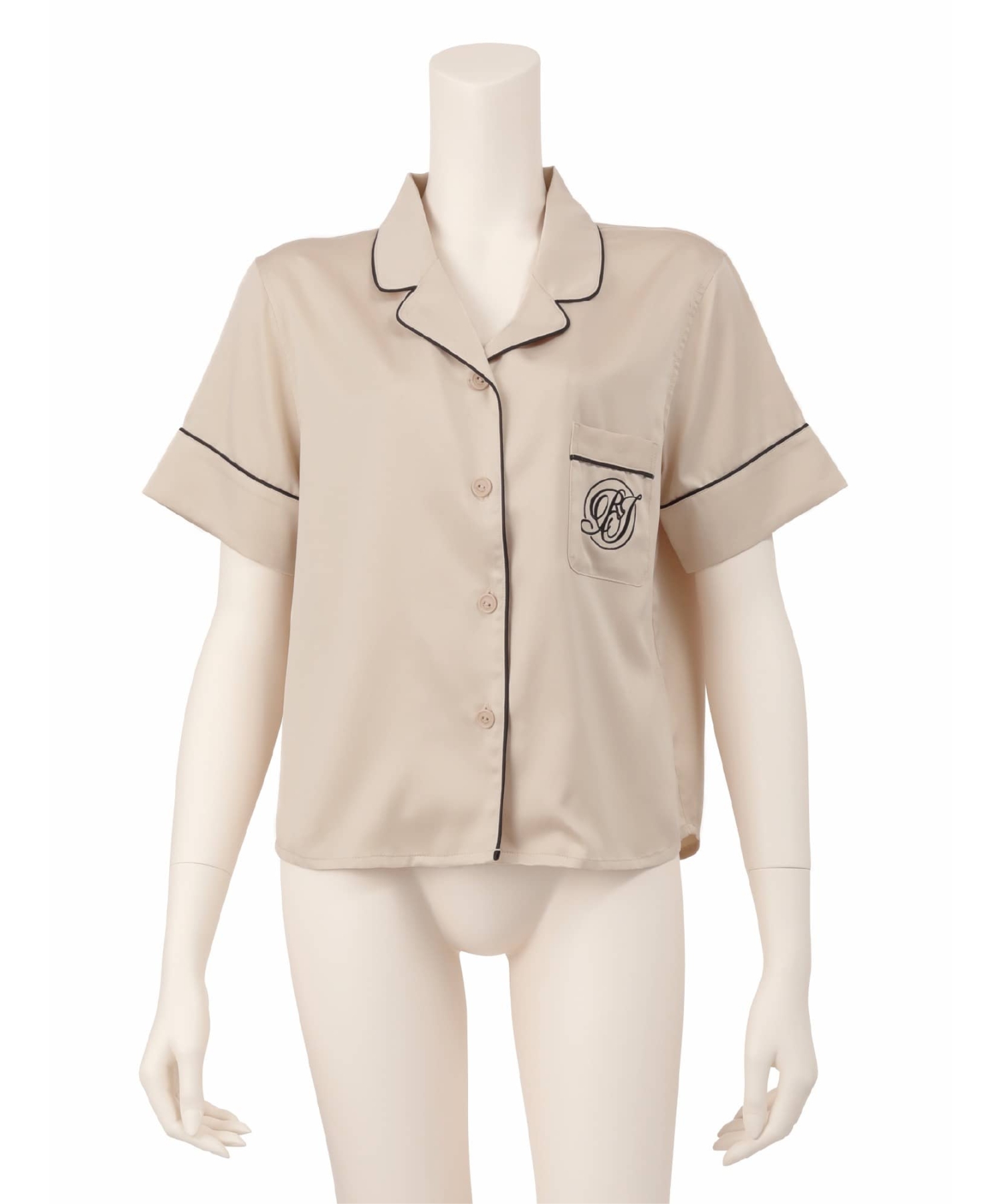 シルキーサテンスリープ 半袖トップス