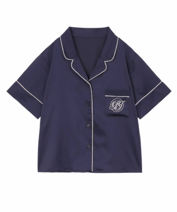 シルキーサテンスリープ 半袖トップス