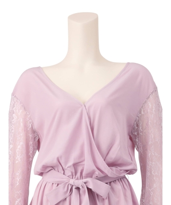 レーススリーブ ロンパース