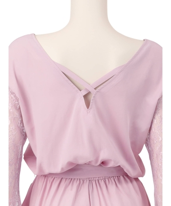 レーススリーブ ロンパース