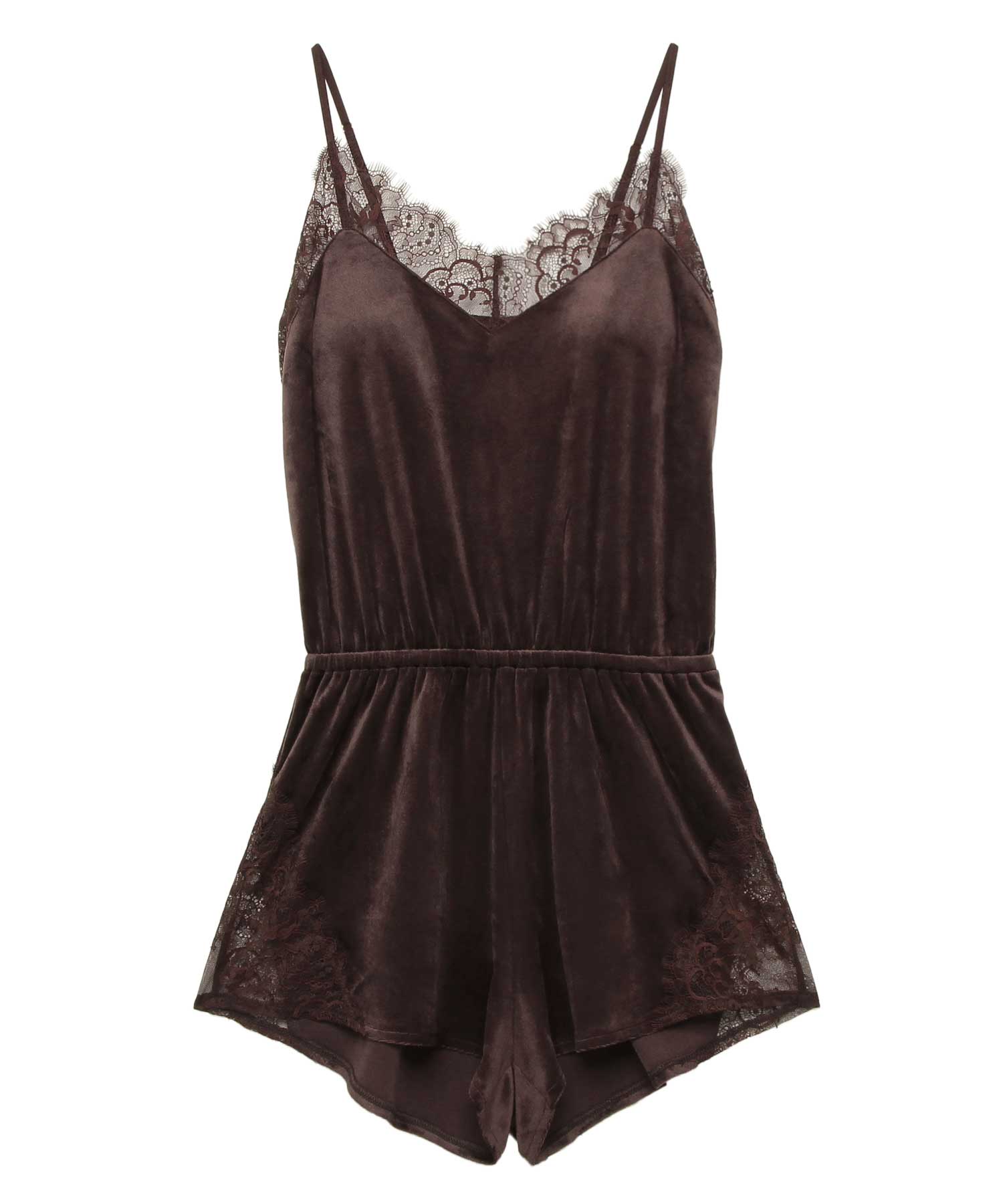 マットベロアキャミロンパース