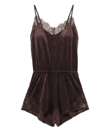 マットベロアキャミロンパース