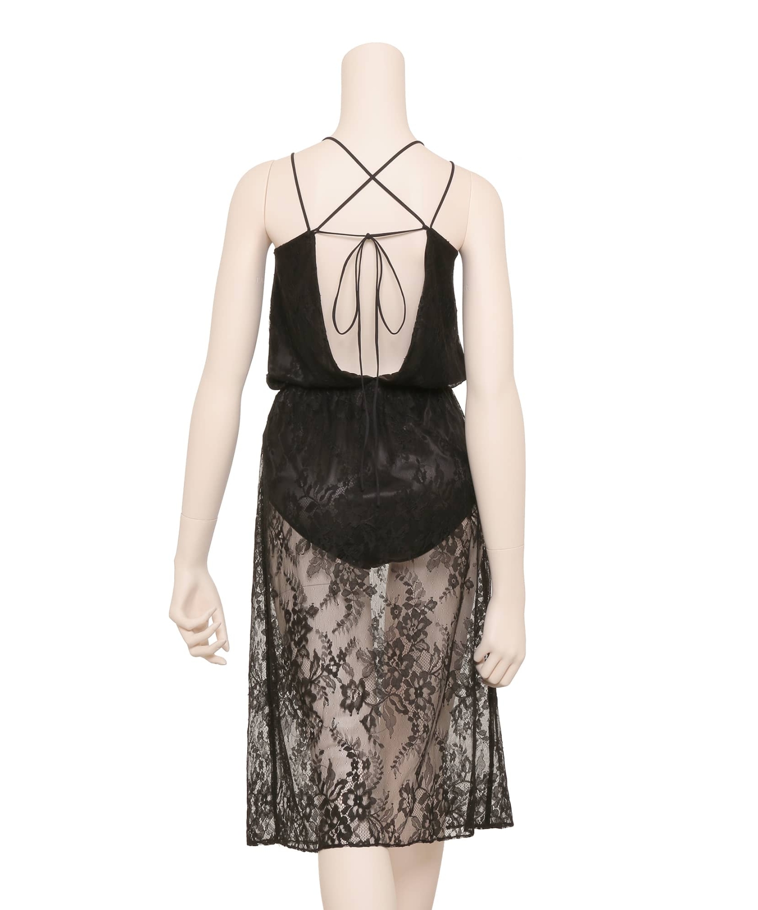 レーシーロング ロンパース