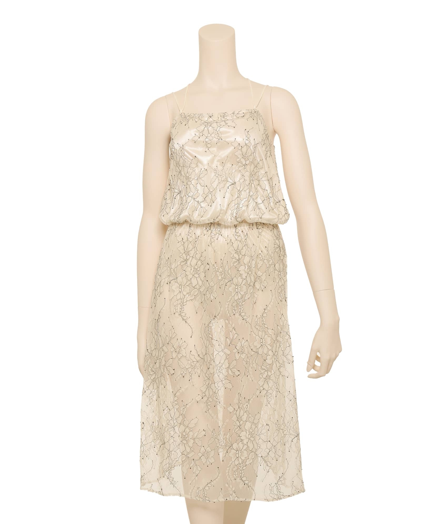 レーシーロング ロンパース