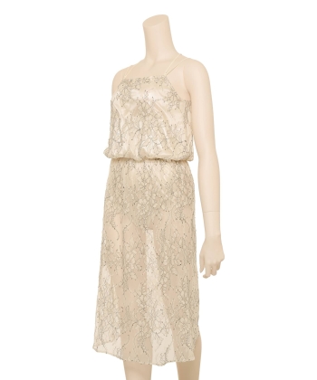 レーシーロング ロンパース