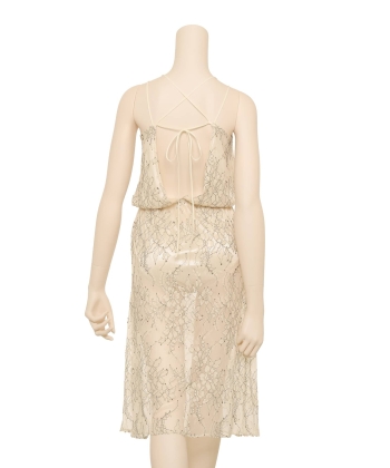 レーシーロング ロンパース