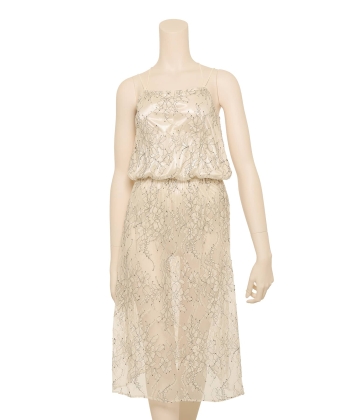 レーシーロング ロンパース