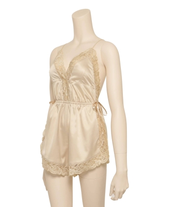 レーシーサイドスリット ロンパース