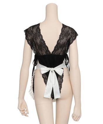 レーシーサテンメイド テディ(カチューシャ付き)