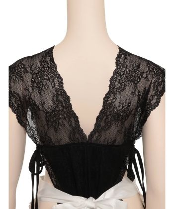 レーシーサテンメイド テディ(カチューシャ付き)