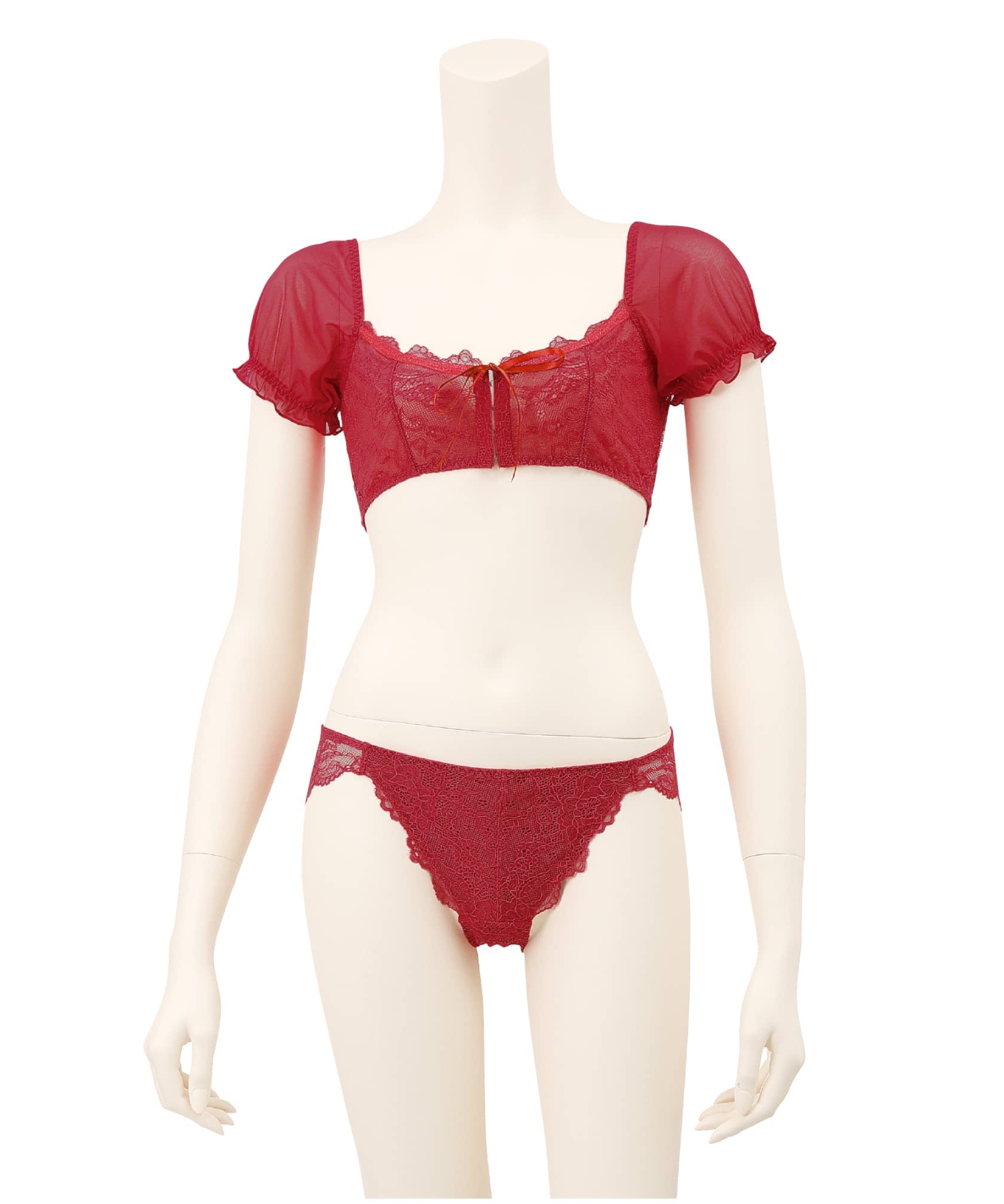 パフスリーブ ブラ・ショーツセット