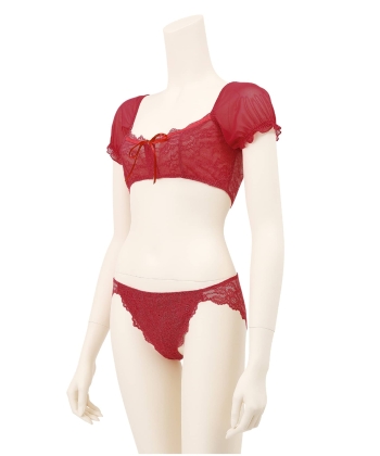 パフスリーブ ブラ・ショーツセット