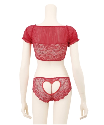 パフスリーブ ブラ・ショーツセット