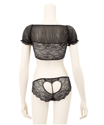 パフスリーブ ブラ・ショーツセット