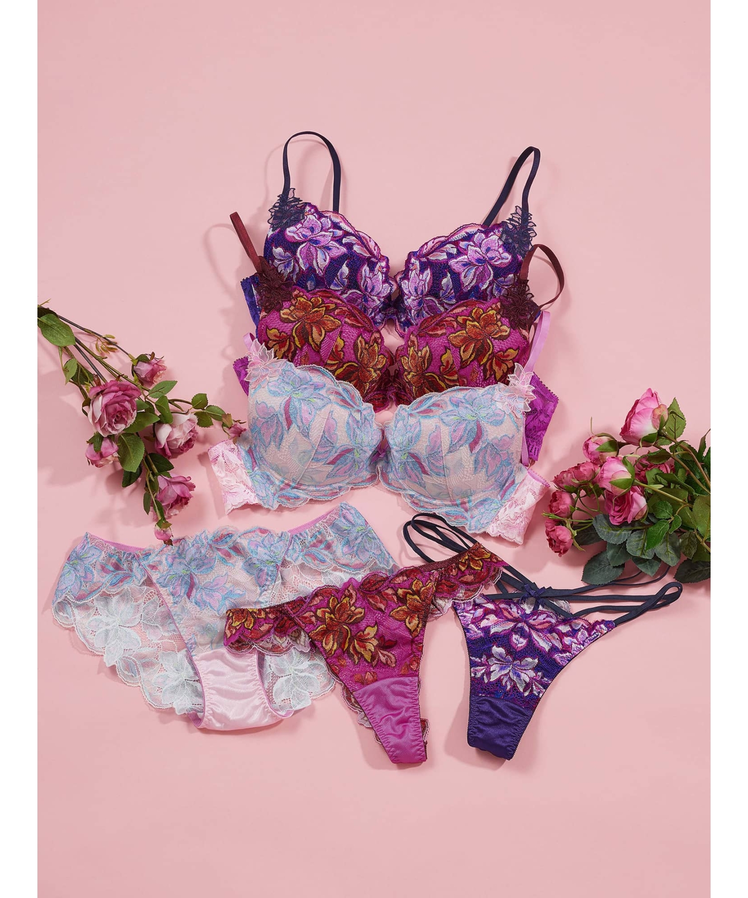 ピクトリアルフラワー グラマーアップ ブラ