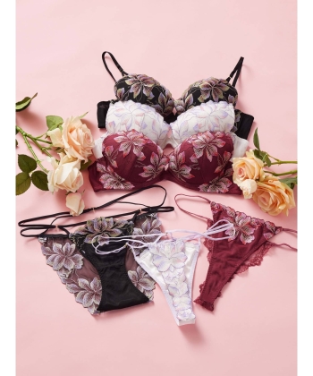 カラフルフラワー グラマーアップ ブラ