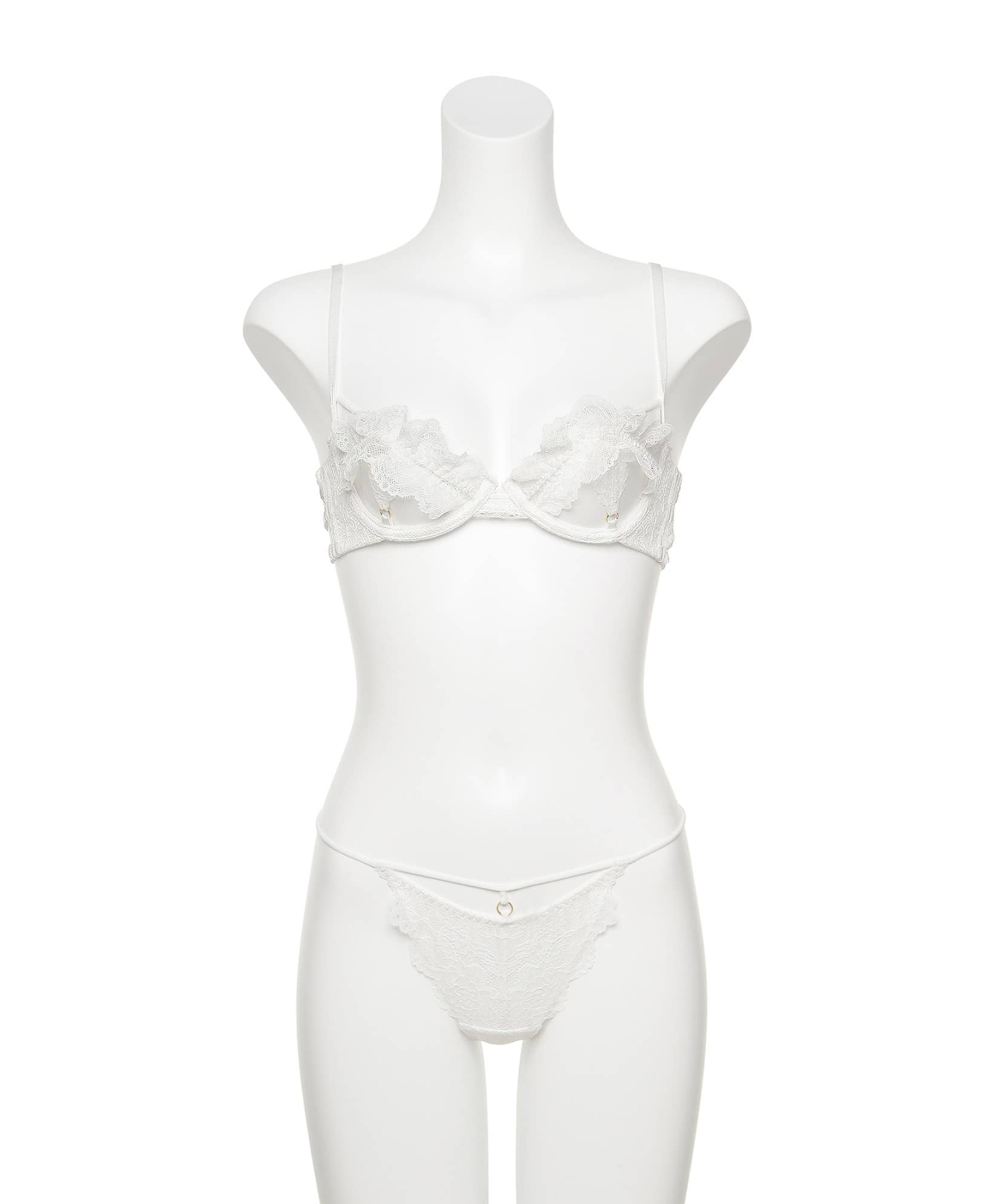 レーシーフリル ブラ&Tバック セット