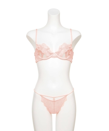 レーシーフリル ブラ&Tバック セット