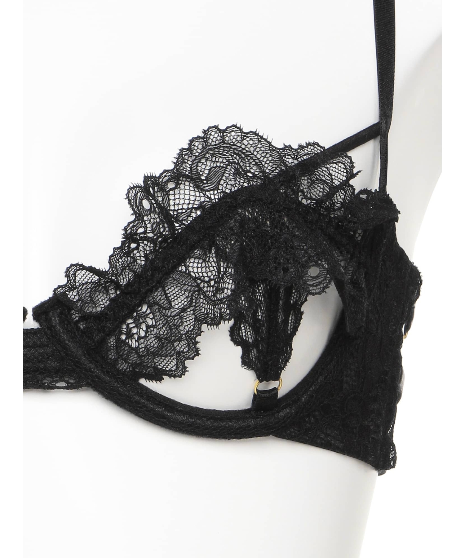 レーシーフリル ブラ&Tバック セット