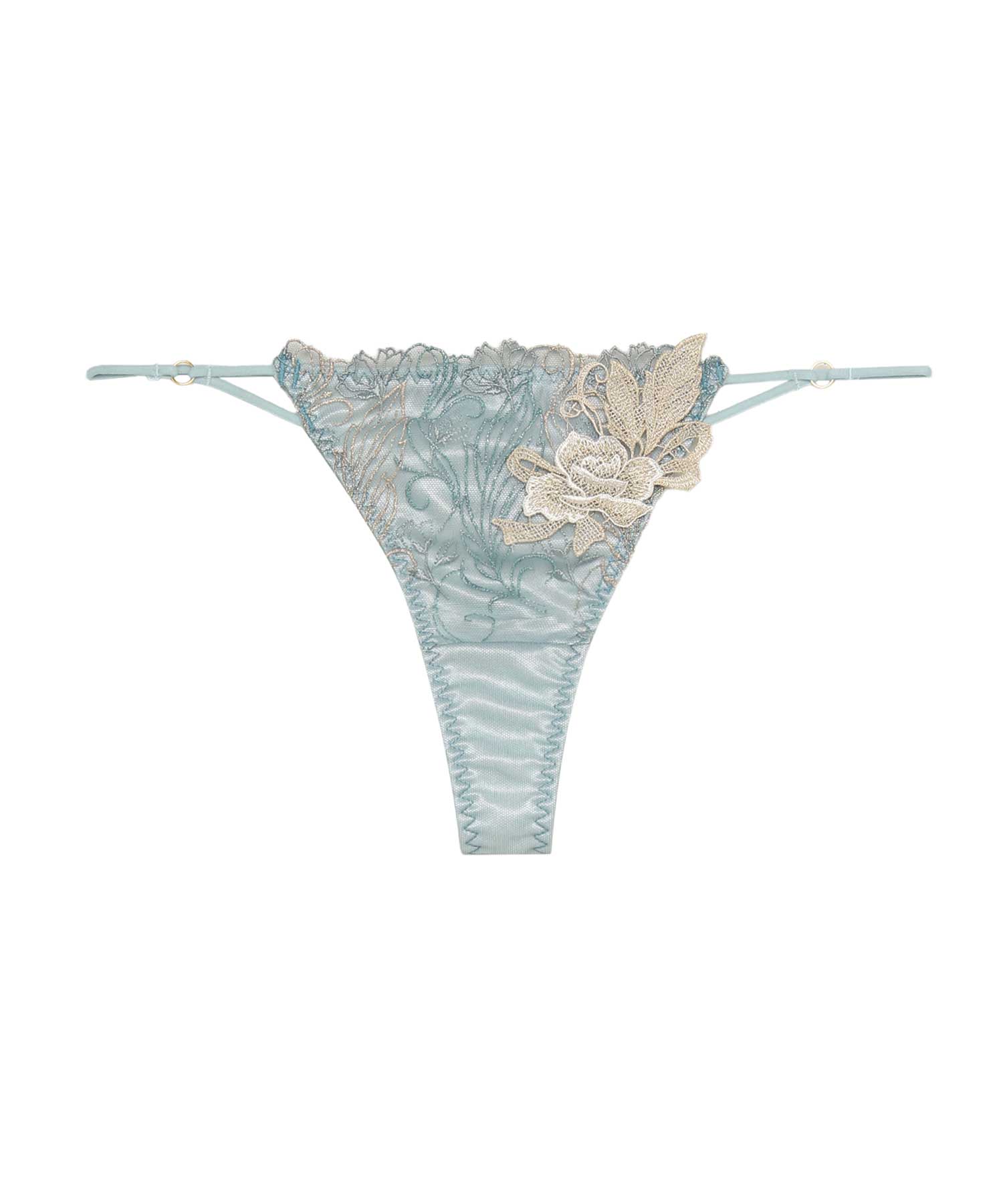 フェザーセレステ エンブロイダリーレース Tバック