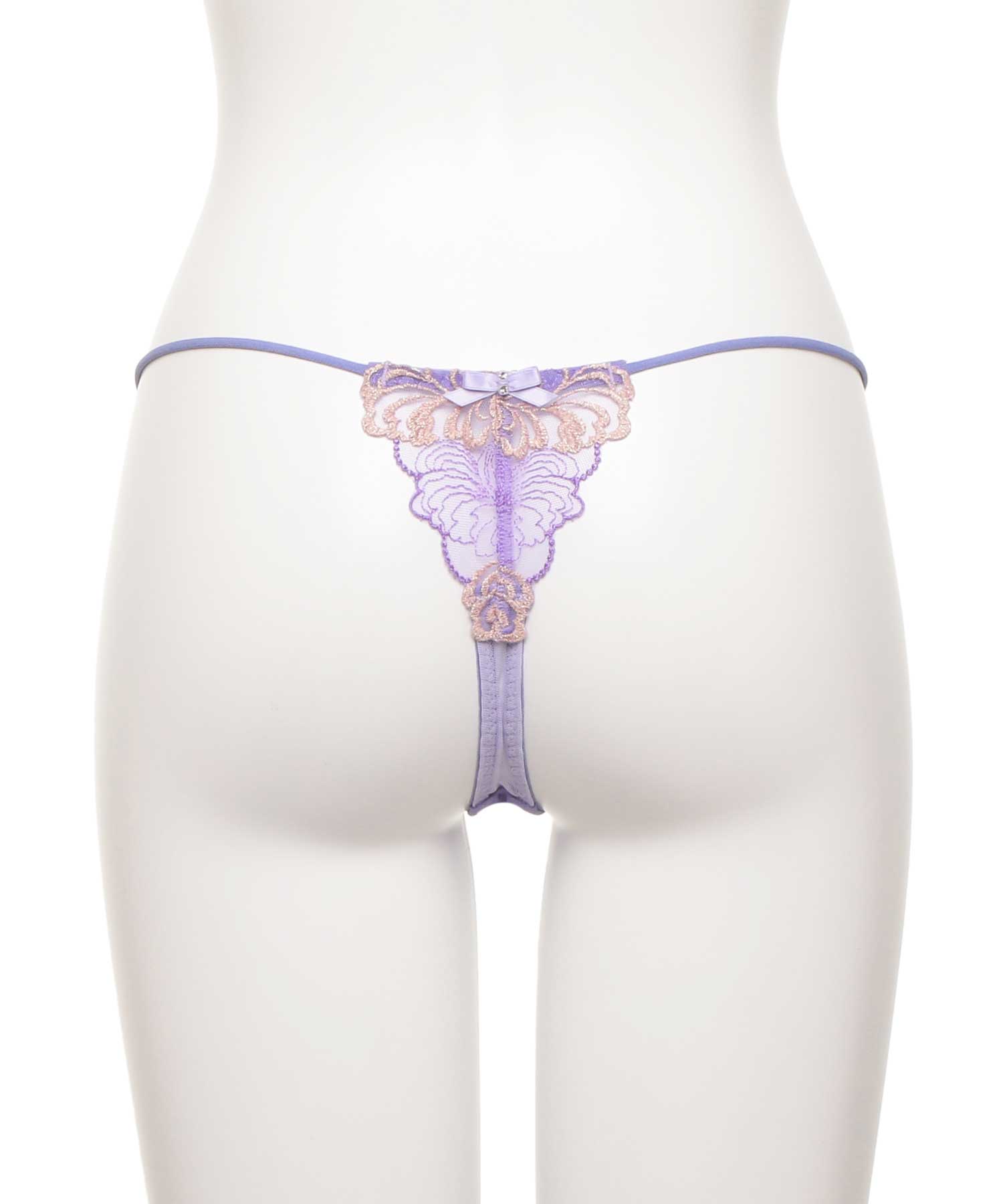 アヴェネル エンブロイダリーレース Tバック